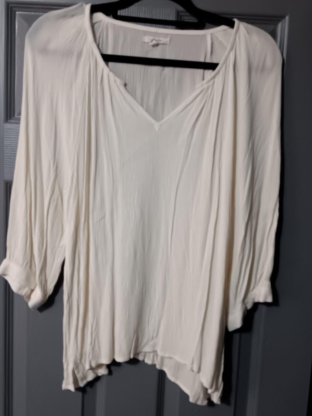 Maurices Cream V-Neck Flowing Tunic Top
